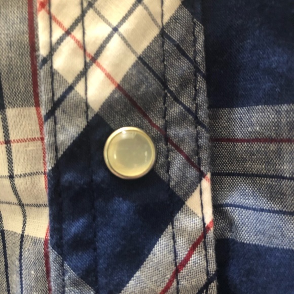 Wrangler Western Plaid Button Down Shirt XL - Picture 5 of 7